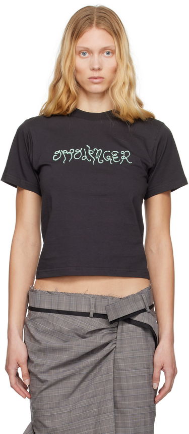 T-shirt Ottolinger Ottolinger Fitted Puff Paint T-Shirt Sort | 115-101915-01, 0