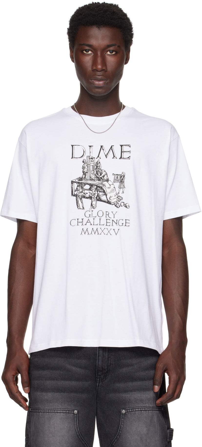 T-shirt Dime Dime Glorious Graphic T-Shirt Hvid | DIMESU2561WHT