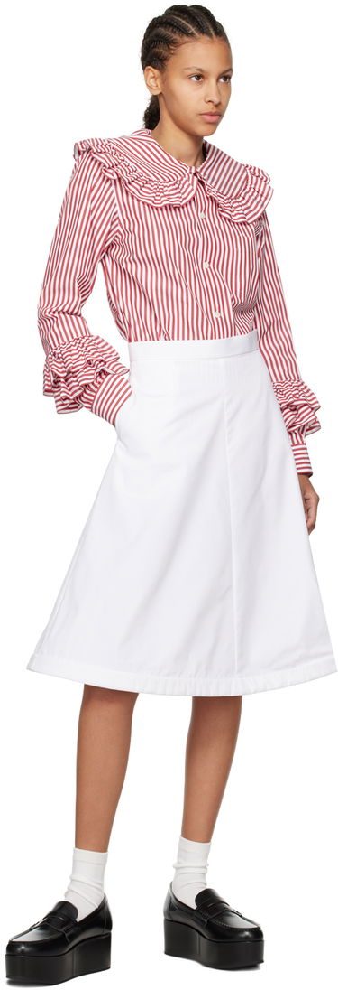 Nederdel Comme des Garçons Comme des Garçons Girl Wire Midi Skirt Hvid | NM-S008-051, 3