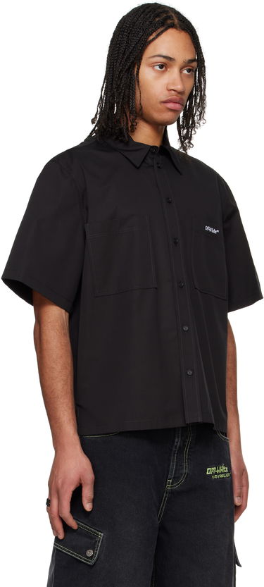 Skjorte Off-White Off-White Bookish Summer Shirt Sort | OMGG002C99FAB0021001, 1
