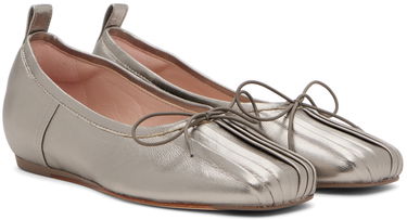 Kjole Simone Rocha Simone Rocha Classic Pleated Ballerina Flats Metalisk | RMP23 0797, 3