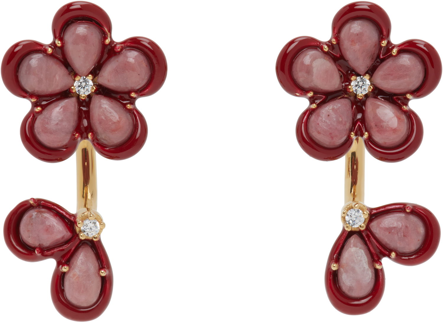 Øreringe Bottega Veneta Bottega Veneta Flower Drop Earrings Rød | 804878 V53E1, 0