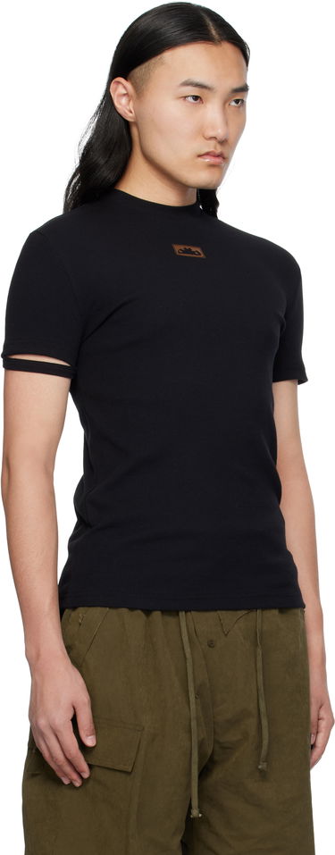 T-shirt Ottolinger Ottolinger Rib Knit T-Shirt Sort | 10410090401, 4