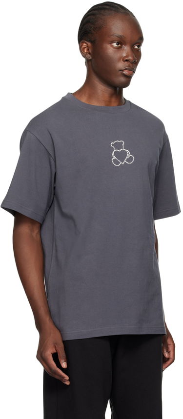 T-shirt We11done Bear Embroidered T-Shirt Grå | WD-TT2-24-780-U-CH, 1