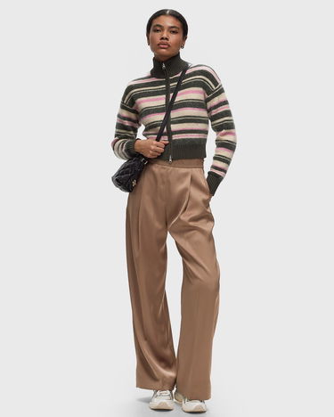 Sweater Samsoe Samsoe Samsøe & Samsøe Jeanne Striped Cropped Cardigan Flerfarvet | F23300143-FOREST_NIGHT_ST, 1