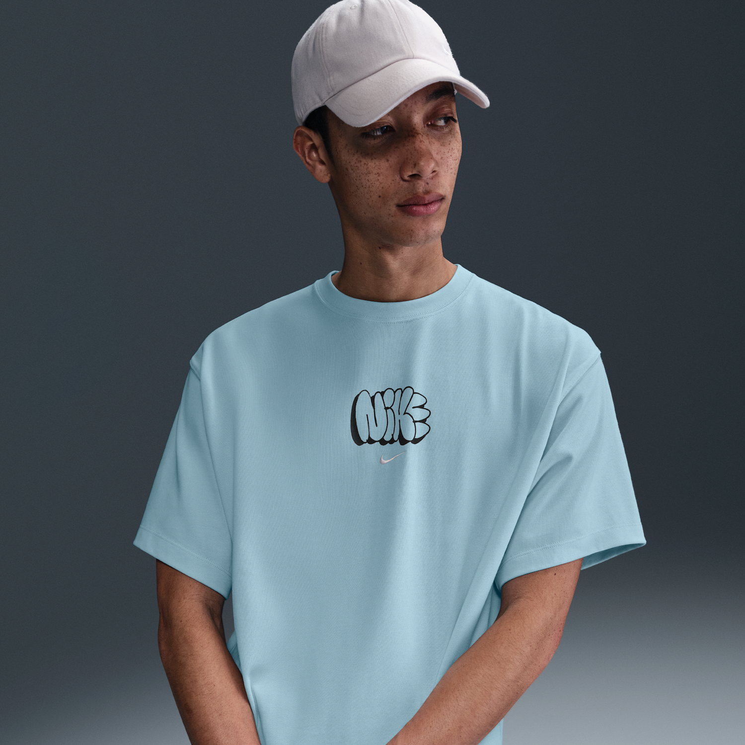 T-shirt Nike Solo Swoosh T-Shirt Blå | HQ4182-474, 0