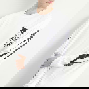 T-shirt By Parra Parra Dog Training Graphic Long Sleeve T-Shirt Hvid | 54110-WHT, 5
