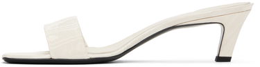 Tilbehør TOTEME TOTEME 'The Mule' Heeled Sandals Hvid | 243-WAS0154-FB0232, 2