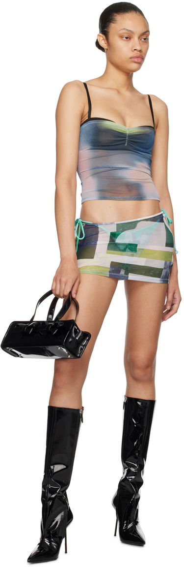Nederdel Miaou Miaou Elektra Print Mesh Mini Skirt Flerfarvet | 4014PM2GEO, 3