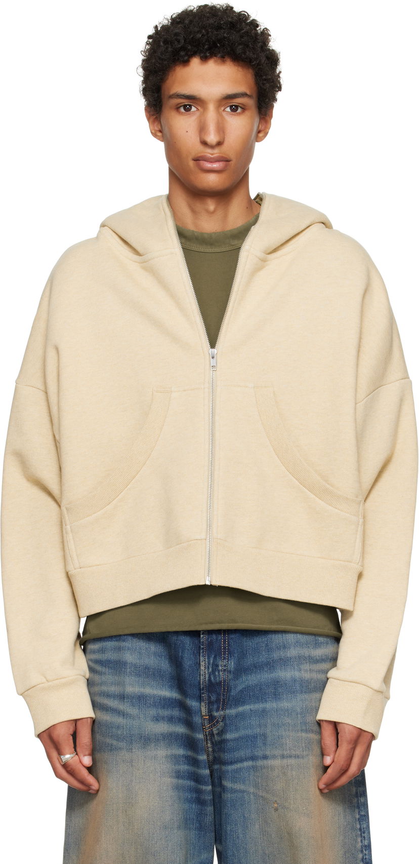 Sweatshirt Entire Studios Entire Studios Eternal Zip Hoodie Beige | ES2202TP