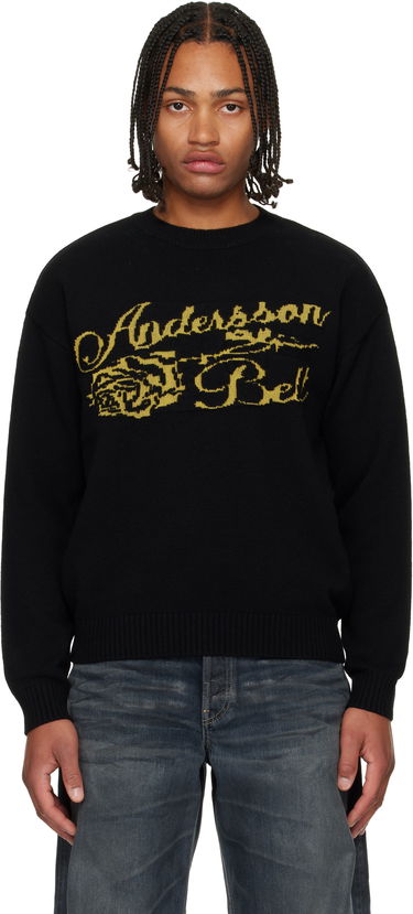 Sweater Andersson Bell Cashmere Rose Crew-Neck Sweater Sort | atb1372u, 0