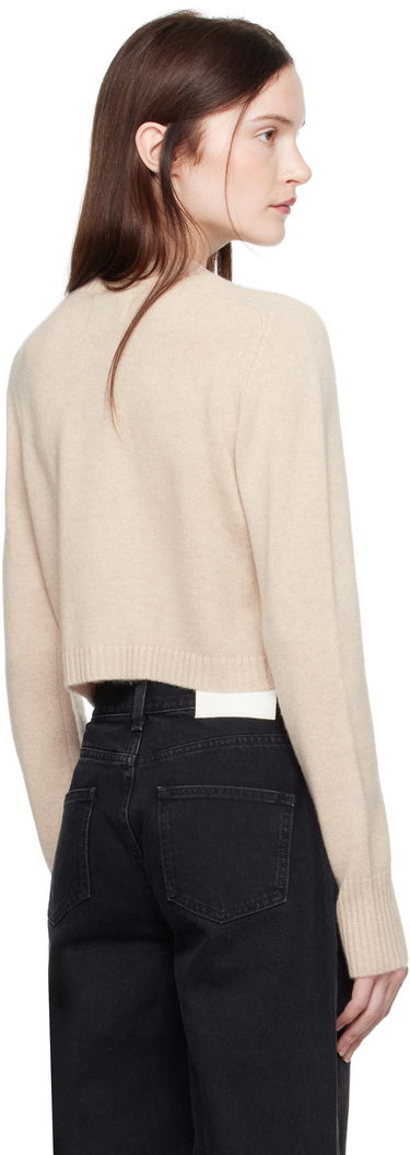 Sweater Loulou de Saison Loulou de Saison Zephir Cropped Cardigan Beige | ZEPHIR, 2
