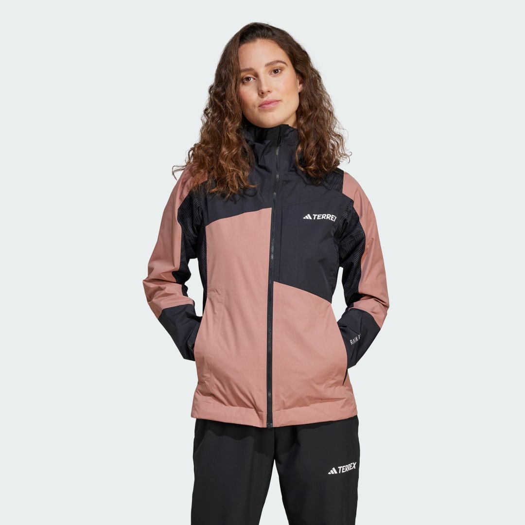 Jakke adidas Performance TERREX Xperior Hybrid RAIN.RDY Jacket Lyserød | JD8358, 0