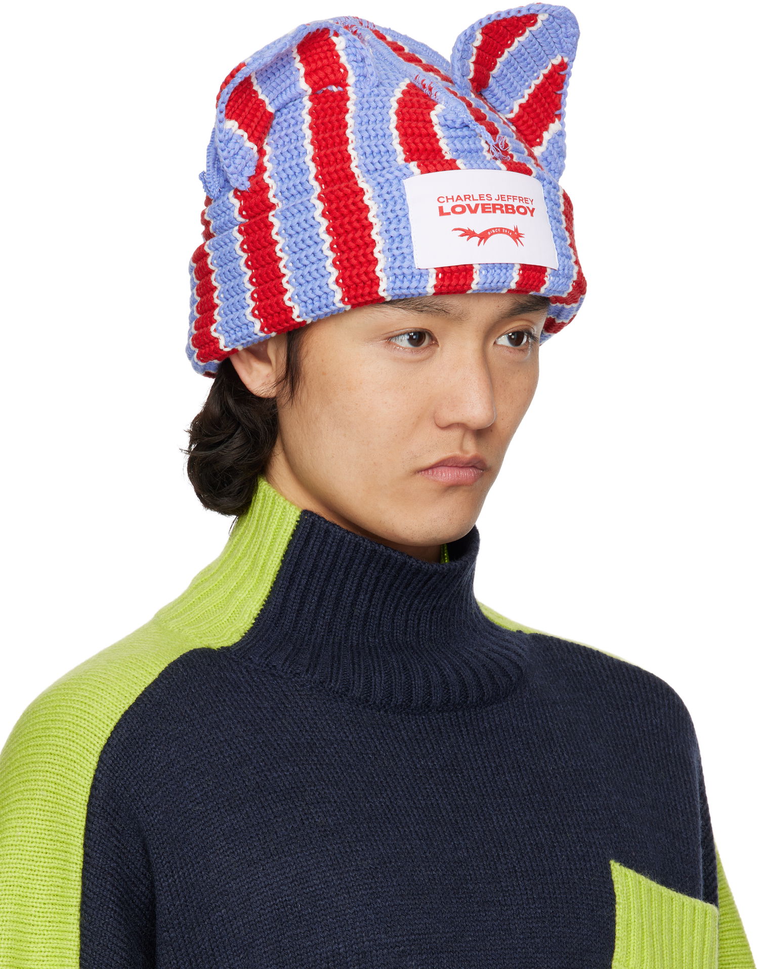 Beanie Charles Jeffrey Loverboy Charles Jeffrey LOVERBOY Chunky Knit Ears Beanie Flerfarvet | 54130307, 1