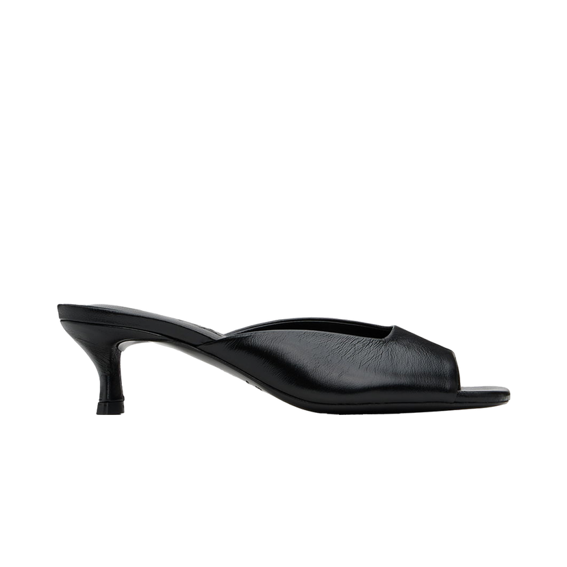Sneakers og sko BY FAR Wendy Black Leather Mules Sort | MWFHO128LL002BK001PL