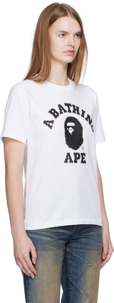 T-shirt BAPE Crystal Stone College T-Shirt Sort | 001TEL302064L, 4