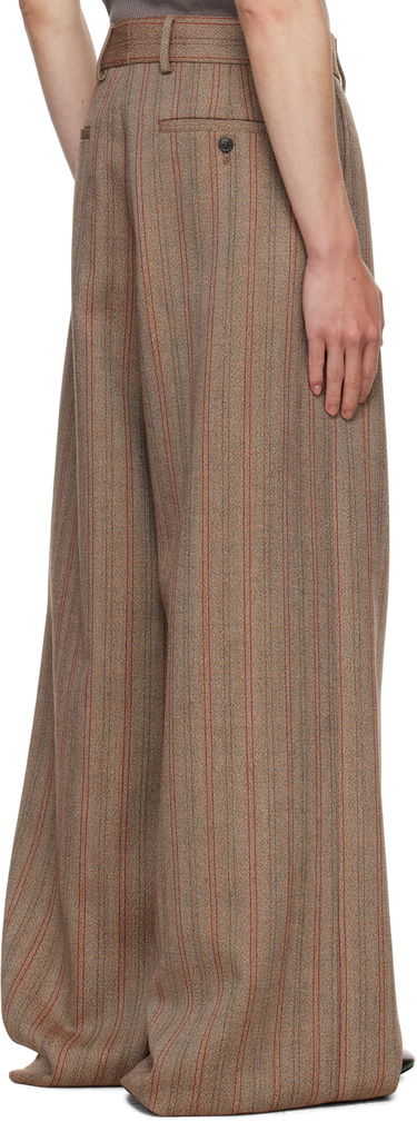 Bukser Dries Van Noten Dries Van Noten Wide Leg Pleated Trousers Brun | 252-020915-2056, 2
