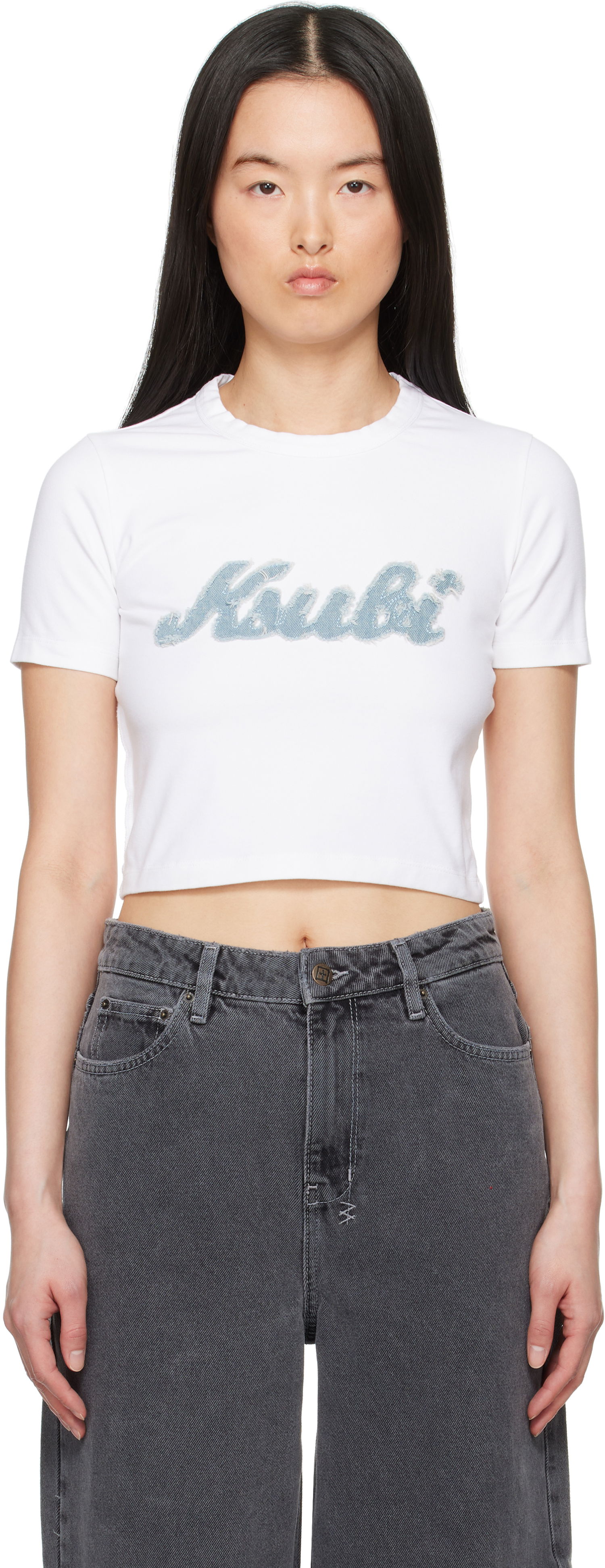 Crop top Ksubi Ksubi Homerun Baby Cropped T-Shirt Hvid | WSP25TE011, 0