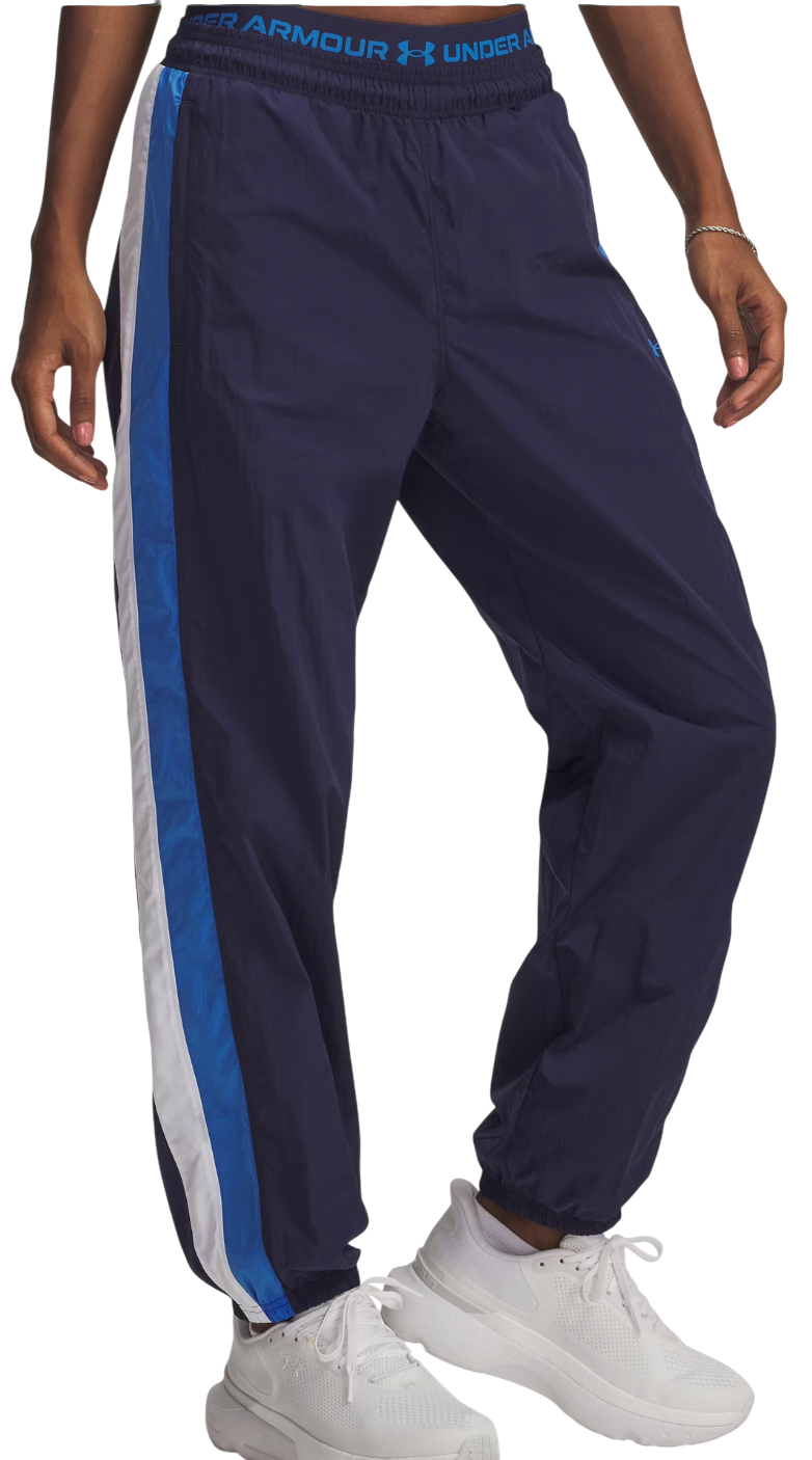 Joggingbukser Under Armour Icon Crinkle Side-Stripe Track Pants Mørkeblå | 6007112-403