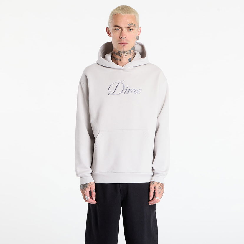 Sweatshirt Dime Dime Cursive Hoodie Grå | DIMEFA2556CEM