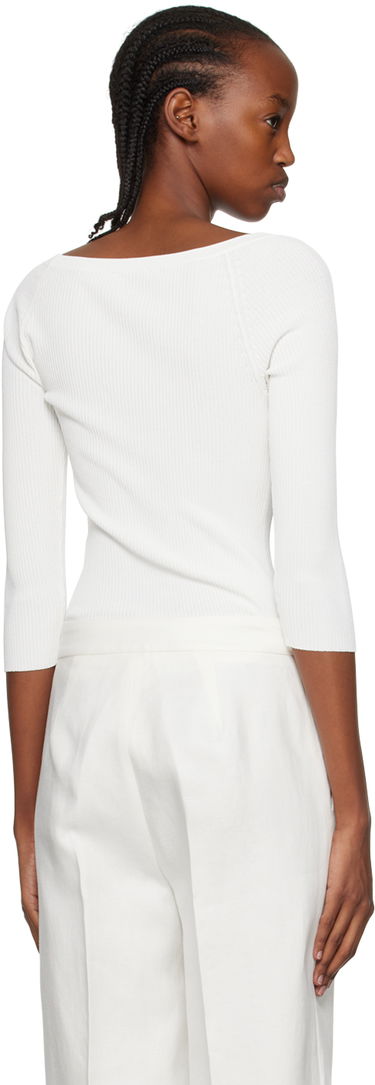 Tanktop Max Mara Max Mara Saturno Long Sleeve T-Shirt Hvid | 2313610632600 MM12121, 2