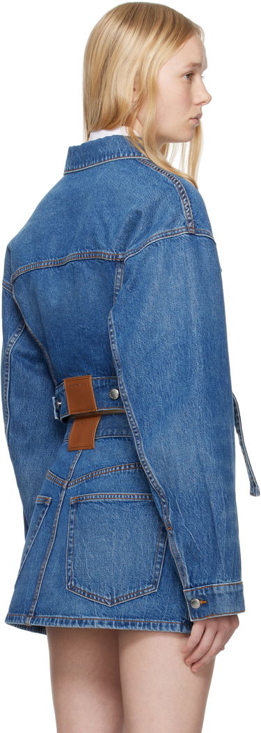 Jakke Alexander Wang Alexander Wang Regen Cotton Wrapped Denim Jacket Blå | 4DC2252676, 2