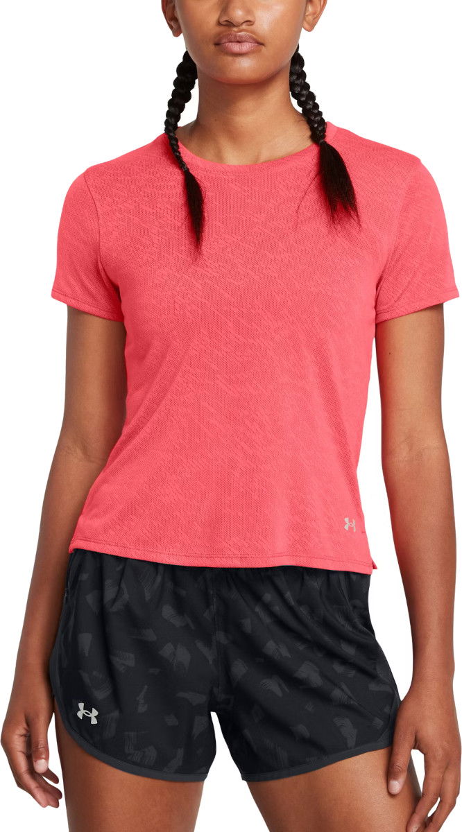 T-shirt Under Armour UA Launch Camo Shortsleeve Lyserød | 1386337-713