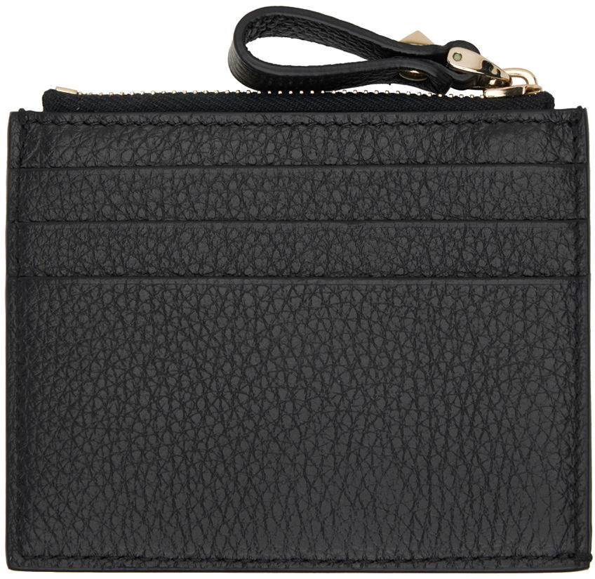 Tegnebog Valentino Garavani Rockstud Zipper Card Holder Sort | 3W2P0T35VSH, 1