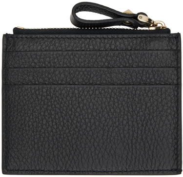 Tegnebog Valentino Garavani Rockstud Zipper Card Holder Sort | 3W2P0T35VSH, 1