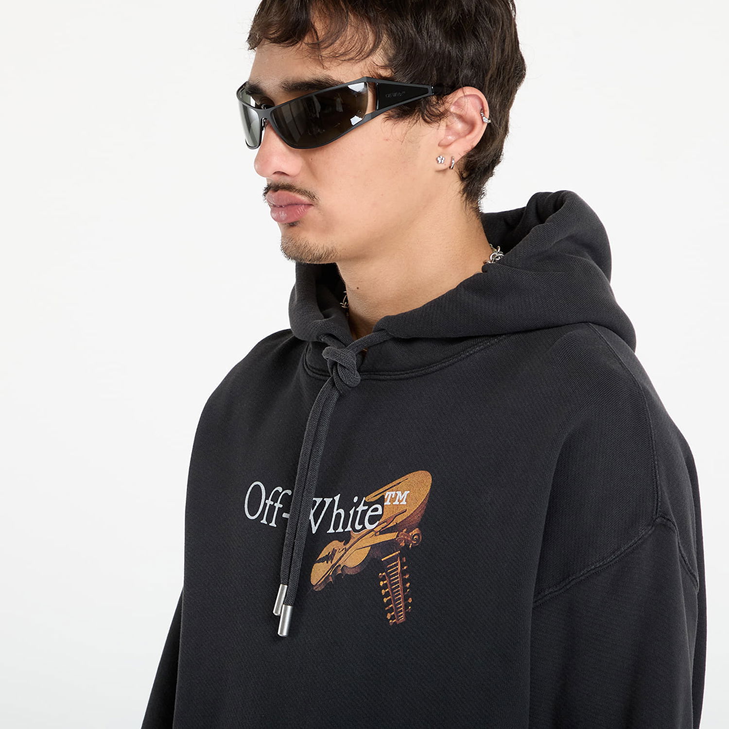 Sweatshirt Off-White Off-White Cupid Arrow Skate Hoodie Sort | OMBB085F25FLE0111301, 1