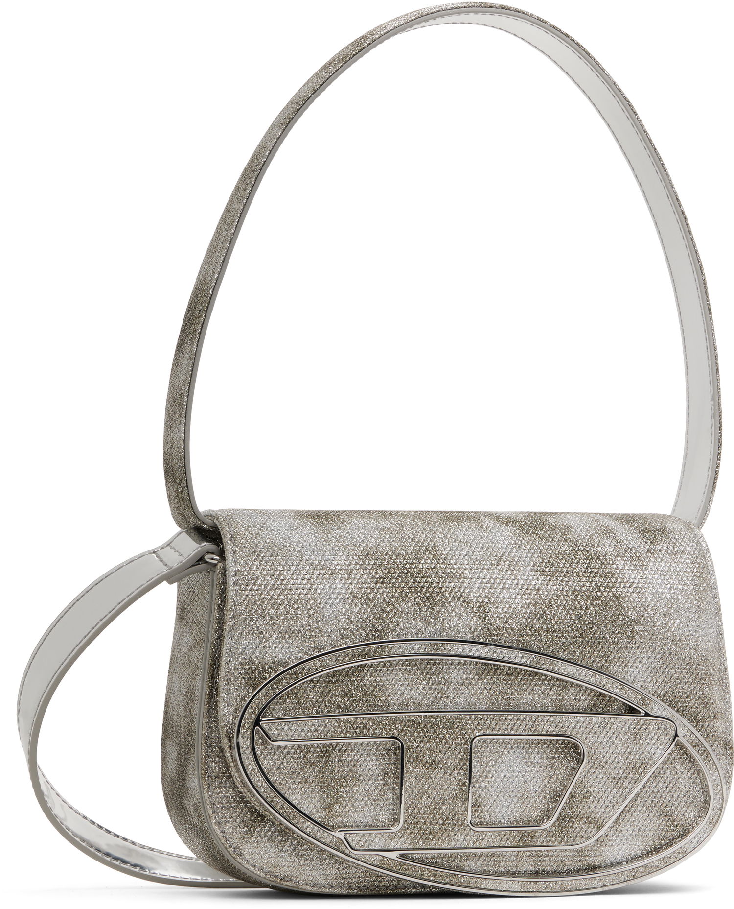 Håndtaske Diesel Diesel 1DR Glitter Shoulder Bag Metalisk | X08396 P2197, 1