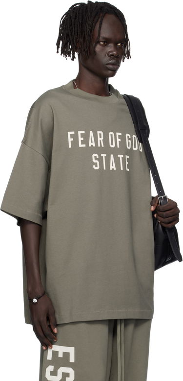 T-shirt Fear of God Fear of God ESSENTIALS 90s Fit T-Shirt Grøn | 125SP254477F, 1
