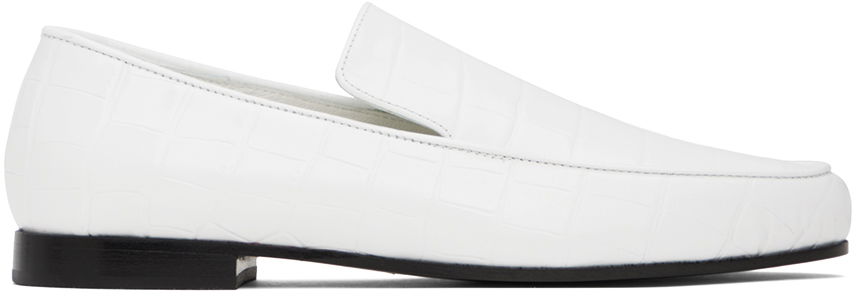 Tøj TOTEME TOTEME 'The Croco Oval' Loafers Hvid | 234-WAS813-LE0023, 0