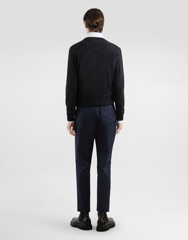 Bukser Dolce & Gabbana Dolce & Gabbana Stretch Cotton Gabardine Jogging Trousers Mørkeblå | GYACEZFUFNVB0665, 2