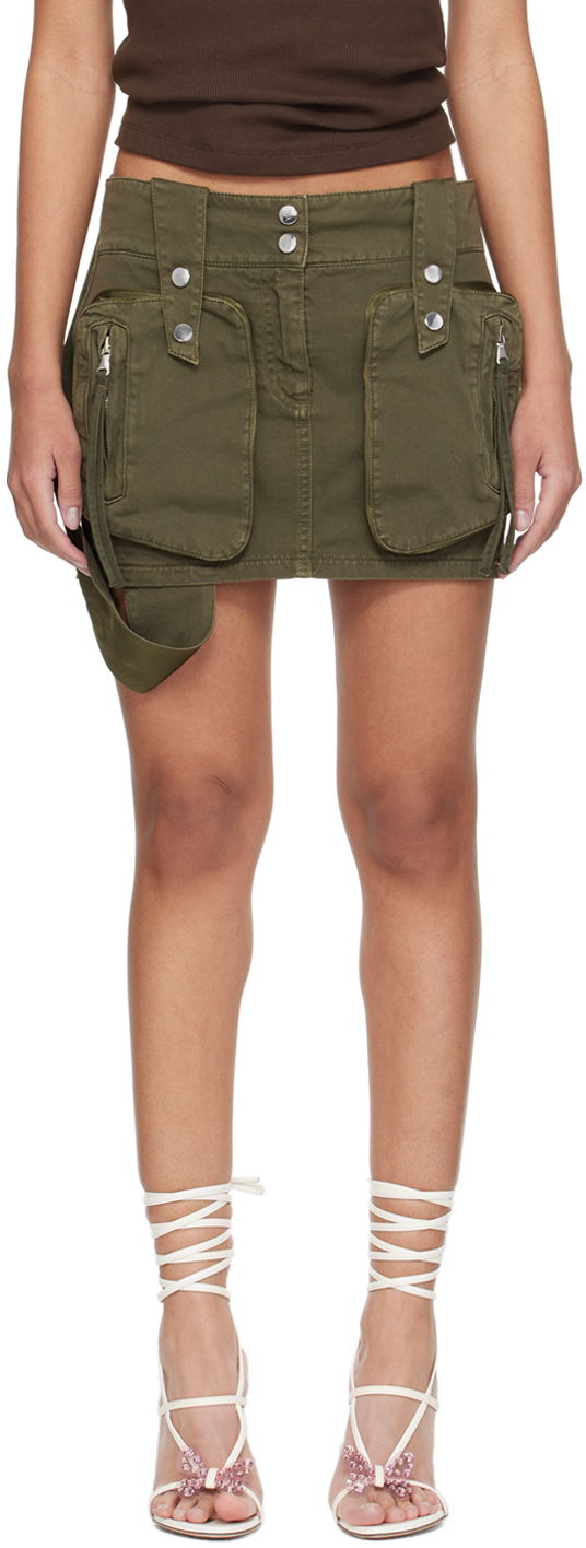 Nederdel Blumarine Cargo Pocket Denim Miniskirt Grøn | P422J109A