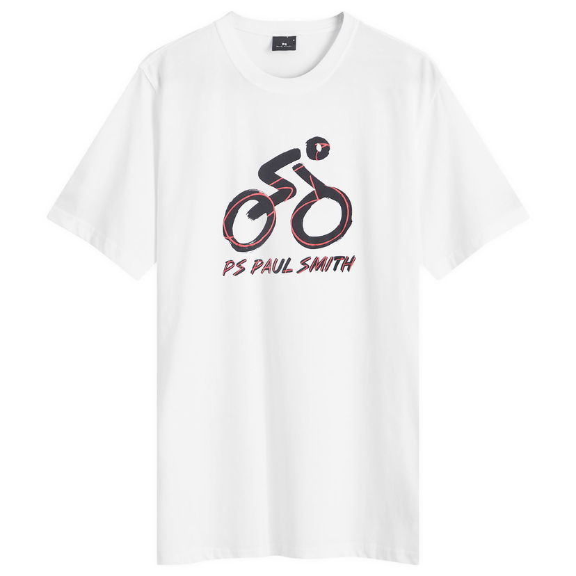 T-shirt Paul Smith PS Paul Smith Bike Graphic T-Shirt, Size Large Hvid | M2R-011R-PP4960-01