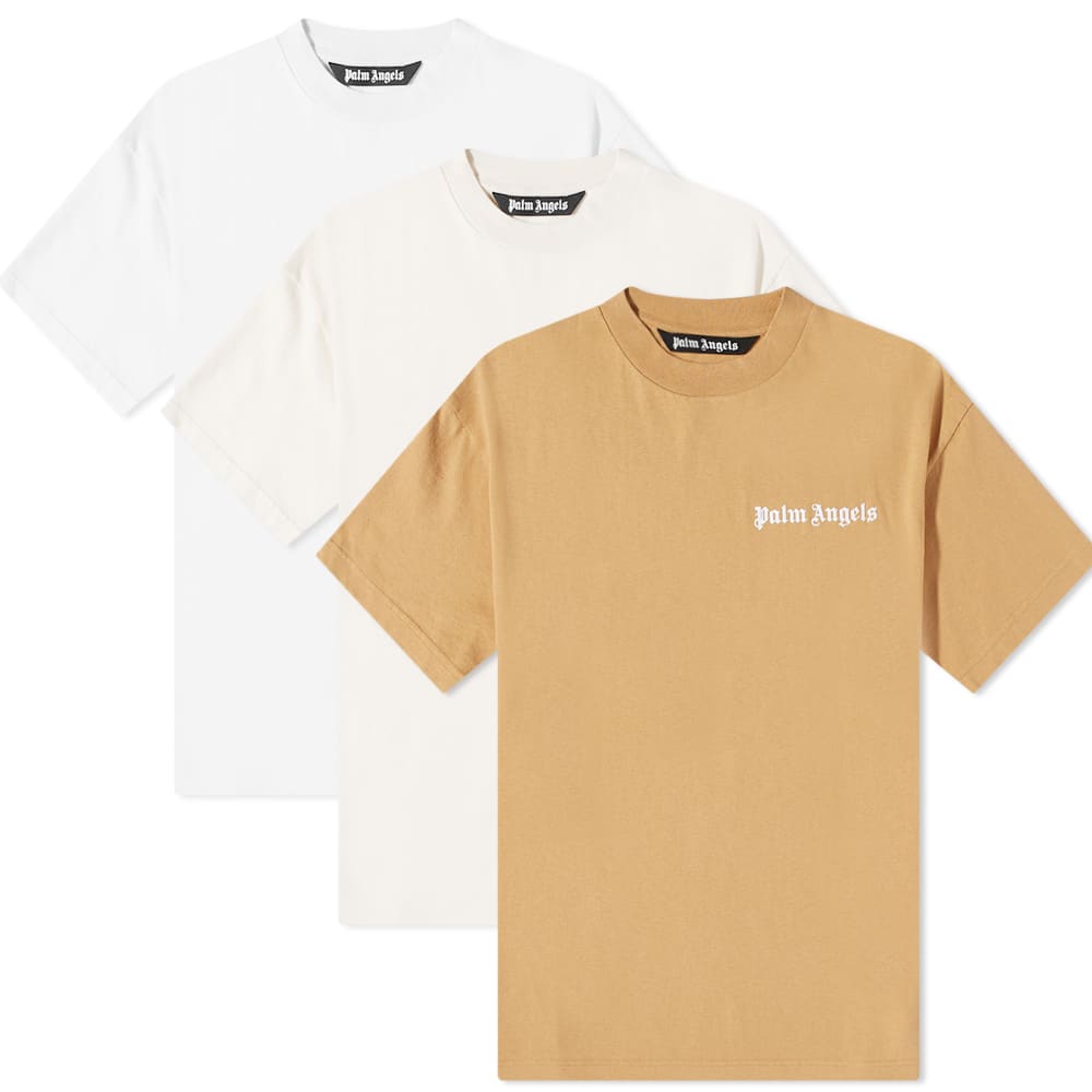 T-shirt Palm Angels Logo Tee - 3 Pack Multi Flerfarvet | PMAA070F22JER0028484, 0