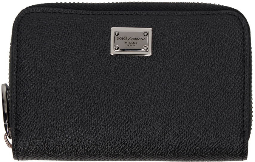 Tegnebog Dolce & Gabbana Black Dauphine Zip Bifold Wallet Sort | BP2522AG219, 0