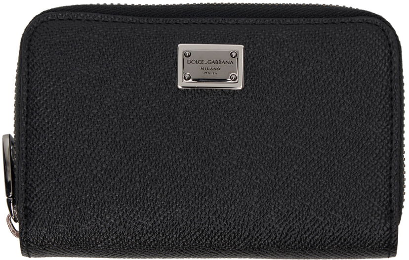 Tegnebog Dolce & Gabbana Black Dauphine Zip Bifold Wallet Sort | BP2522AG219