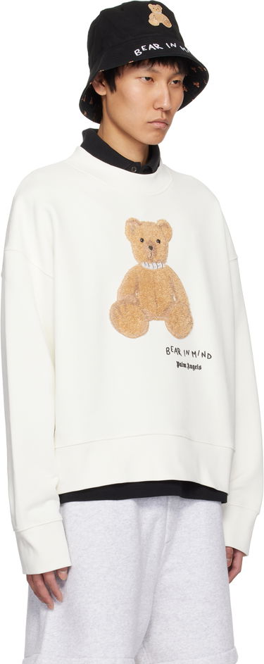 Sweatshirt Palm Angels Palm Angels 'Bear in Mind' Sweatshirt Hvid | PMBA026S25FLE0030360, 1