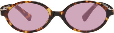 Solbriller Miu Miu Miu Miu Regard Round Sunglasses Brun | 0MU 04ZS 8056597989299, 0