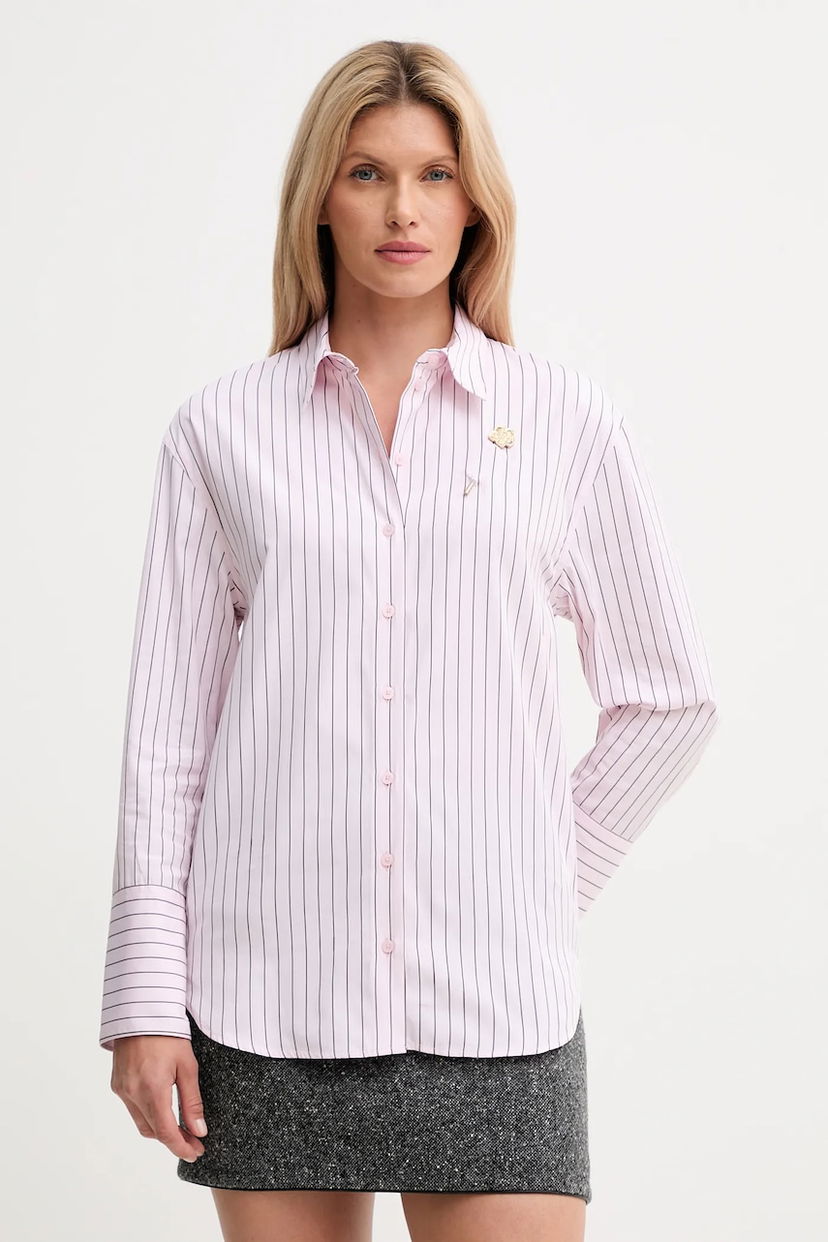 Skjorte KENZO Kenzo Relaxed Fit Striped Shirt Lyserød | FF62CH2549LU