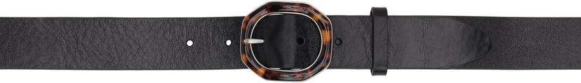 Bælter rag & bone Rag & Bone Audrey Tortoiseshell Buckle Leather Belt Sort | WJW25SB1043LE43