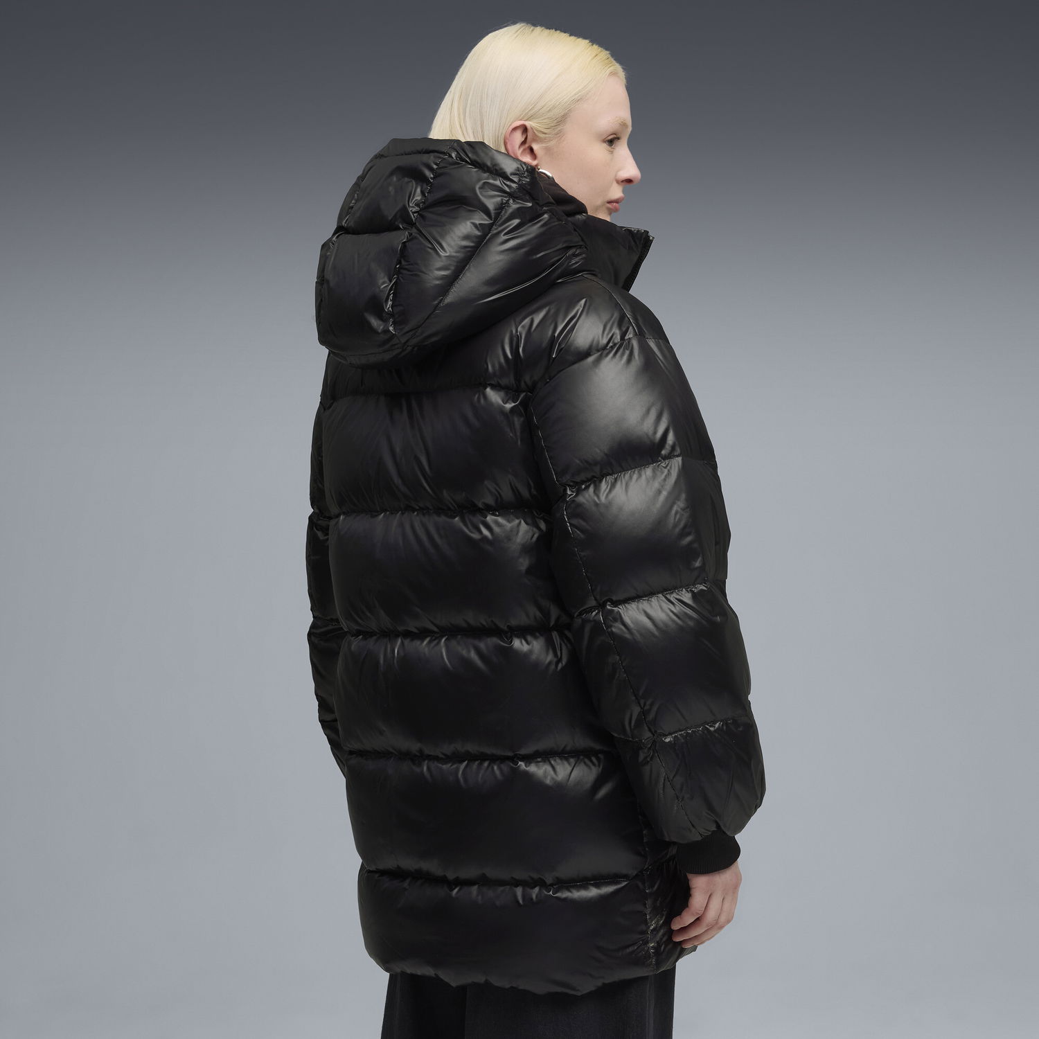 Puffer jakke Puma Hooded Down Puffer Jacket Style Sort | 688389_01, 1