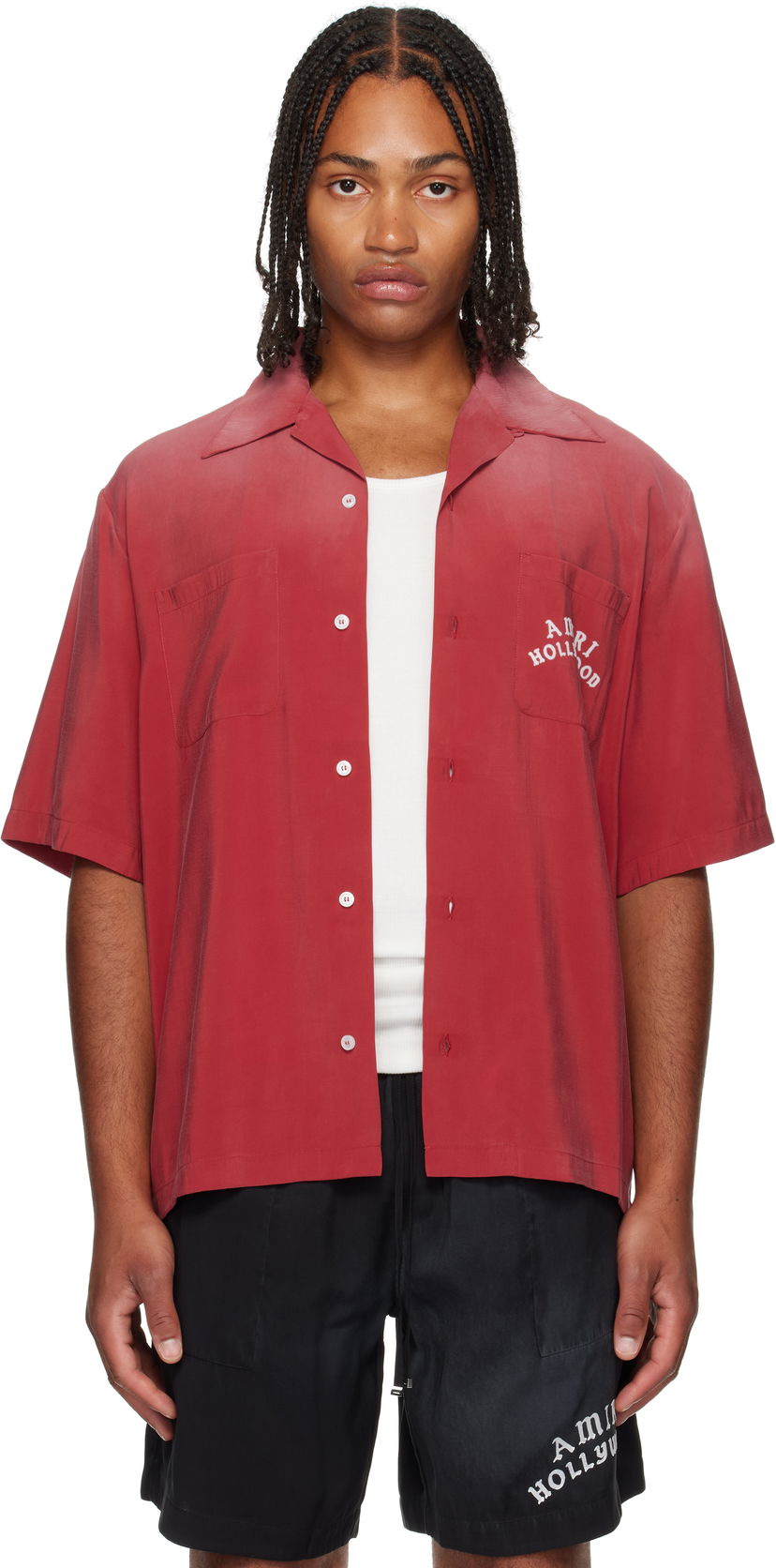 Skjorte AMIRI AMIRI Hollywood Bowling Shirt Rød | AMSTCA1154