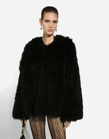 Jakke Dolce & Gabbana Goat Hair Cashmere Jacket Sort | F9S06FFUP84N0000, 3