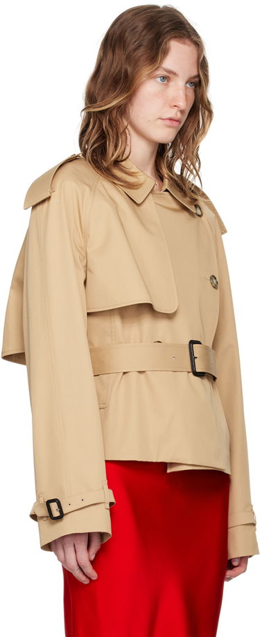 Trenchcoat Stella McCartney Stella McCartney Cropped Trench Coat Beige | 6700393CU403, 1