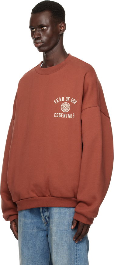 Sweater Fear of God Fear of God ESSENTIALS Fleece Crewneck Sweatshirt Brun | 192HO246266F, 3