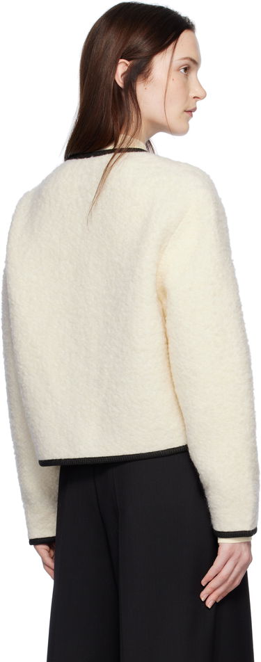 Jakke Anine Bing Boucle Buttoned Jacket Hvid | A-01-10223-IVY26, 2