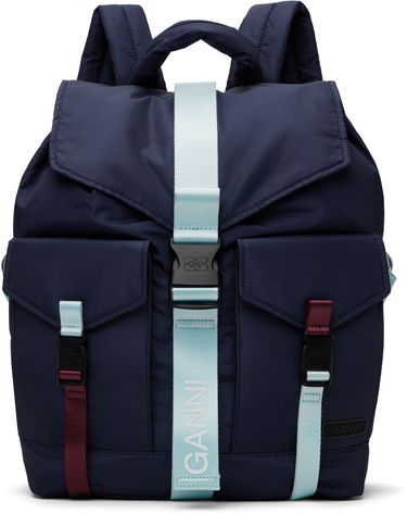 Rygsæk GANNI GANNI Tech Backpack Mørkeblå | A6372, 0